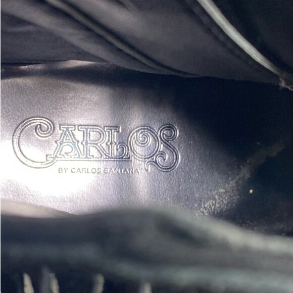 Carlos by Carlos Santana black suede fridge open toe booties size 9.5 - Picture 2 of 9